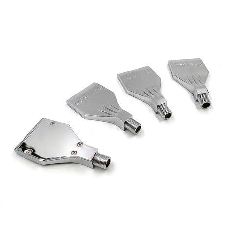 Set of four aluminum alloy flat nozzles, Air Blow Flat Nozzle For Aluminum Alloy Pneumatic Tools, Low Noise Purge Jet