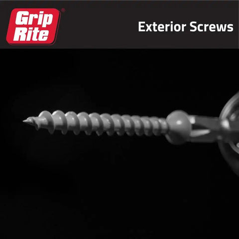 Exterior Deck Screws For Treated Lumber With PrimeGuard Coating Coarse Thread Bugle Head No 9 By 3 Inch In Gray 1 Lb Box
