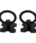 Vintage Style Drawer Pulls With Square Back Plate Old School Charm For Wooden Furniture Retro Hardware For Dresser Chest And Cupboard Doors 2 Pack Black