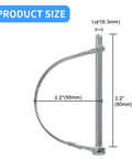Heavy Duty Trailer Pin One Quarter Inch By Three Point Two Inch Locking Pin Zinc Plated Carbon Steel Two Pack Fits Trailer Hitches PTO Pins Farm Equipment Round Wire Lock Pin For Lawn shown with dimensions