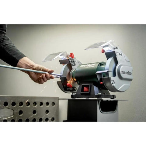 Heavy Duty 8 Inch Bench Grinder With 3600 Rpm And 5.5 Amp Motor delivering top shelf shop performance with integrated LED lights.