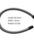 Replacement Vacuum Hose For Miele C1 C2 Canister Vacuums 1.5 Inch 38mm Flexible Suction Hose 1.7 Meter Length With Easy Snap Fit
