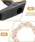 Close-up of Garage Door Emergency Pull Rope Kit With Handle For Attic Ladder Access, showing durable black handle and coiled rope.