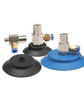 Get This 1Pcs Brown Imported Silicone Vacuum Suction Cup For Industrial Pneumatic Manipulators. Compatible With PFYK-60 80 95 Models. Includes black and blue silicone cups.