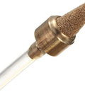 Mist coolant spray nozzle with brass body and copper mesh tip for CNC machines