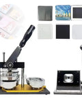 50Mm Fridge Magnet Button Badge Maker Kit with paper cutter and 100 DIY components, showing professional metal tool.