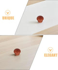 Eight Pack Rustic Mushroom Knob Cabinet Knobs With Screws For Wardrobe Cupboard And Dresser Furniture Round Wood Drawer Pulls In Vintage Farmhouse Style, single knob on white surface.