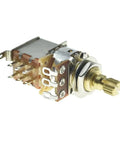 Full Brass Shaft Push Push Pot For Guitar And Bass With Audio Taper Potentiometer A250K 16mm Shaft And USA Thread