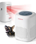 Dog Barking Alarm Motion Activated Detector Outdoor PIR Sensor Kit With 3 Detectors And 1 Receiver Realistic Bark Sounds Beefed Up Loud Adjustable Volume Home Security System For Yard Porch, white plastic