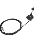 3.5 Meter Quick Release Manual Throttle Cable With Pivot Joint For Excavators And Heavy Equipment Responsive Throttle Control For Faster Engine Response And Smooth Acceleration In Construction And Industrial Machinery, 3500 mm PU outer shell, stainless joints