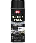 Black Factory Pack Aerosol Basecoat Paint 12 Oz For Jambs, Cut Ins And Touch Ups Kit displayed on white background.