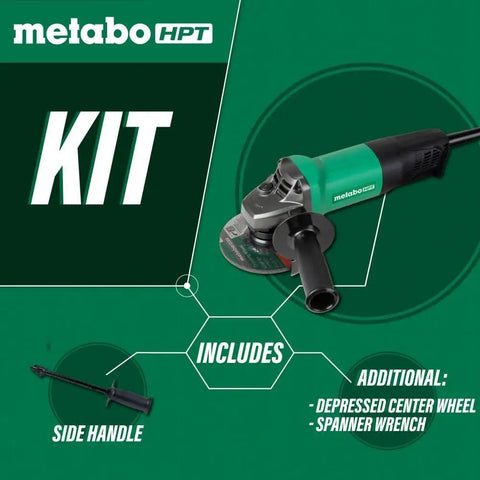 Four And A Half Inch Angle Grinder With Paddle Switch, 7.9 Amp Motor, 900W, 10,500 RPM No Load, Lightweight Design kit