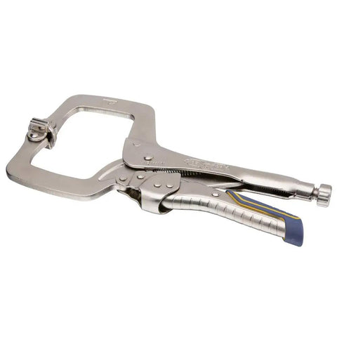 Fast Release Welding Pliers With Swivel Pads 11 Inch Locking Pliers C Clamp for Metal Fabrication wide jaws ergonomic grip