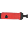Heavy Hitter Pneumatic Air Die Grinder Turning 18000 RPM with a lightweight red zinc alloy frame. Ideal for metal work.