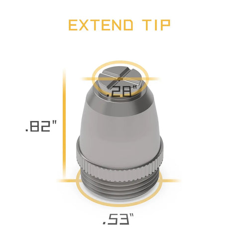 Plasma Cutter Torch Consumables Kit extend tip dimensions for AG-60 AG-60P SG-55 WSD-60 TL-CUT-50