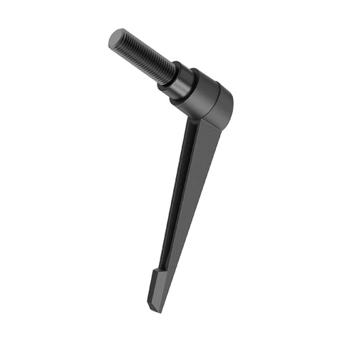 Side view of 2 Pack M8 x 40mm Clamping Lever Handles With Adjustable Clamping Force And Quick Release Locking Rotating Screw Bolt Stud, black