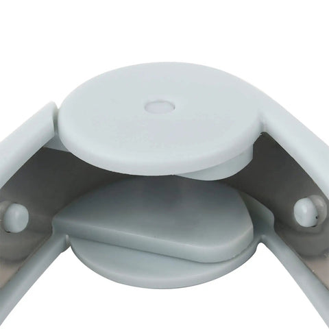 Close-up of the V Shape Fruit Core Remover And Strawberry Huller Stainless Steel Kitchen Gadget with ergonomic handle in blue