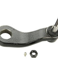 Keep Your Heavy Duty Rig Rolling Smooth With This Top Shelf Pitman Arm Direct Fit Replacement For Chevy Silverado 2500 HD And 3500HD Trucks Model Years 2011 Through 2019 Sure Fire Performance, showing black metal pitman arm with attached bolt.