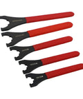 Heavy Duty ER Spanner Wrench For Collet Chuck Holder Spindle Nut Fits ER16 To ER50 Precision Tool Grip set, red handles.