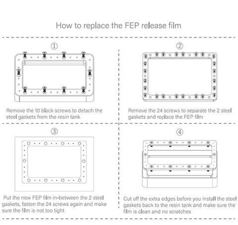 Straight Up The Ultimate Fep Film Replacement For Resin 3D Printers Includes A Solid Six Pack Measuring Eight By Seven Point Nine Inches To Nail Those Intricate Projects Every Time