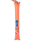 Holding 6ft Surface Marker Buoy with High Visibility closed bottom signal tube for scuba spearfishing and freediving safety.