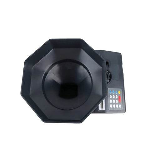 Top Tier Electronic Coin Counter Automatic Bankroll Sorter And Cash Wrapper Machine Featuring Smooth Plug And Play Design For Global Currency Processing with an octagonal funnel.