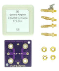4 Wire Short Socket For DMM Resistance Calibration Digital Multimeter Verification Tool with gold-plated banana pins and PCB