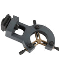 Professional Grade Rock Solid Mini Metal Lathe Steady Rest With Mounting Hardware For WM210V Machines, 50mm aluminum alloy, side view.
