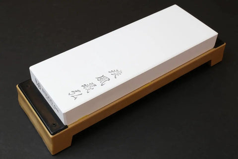 Pro Grade Toishi Whetstone Water Stone for Knife Sharpening, 8000 Grit Japanese Whetstone on holder, durable made in Japan