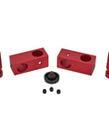 32 Inch Adjustable Radius Rod Length Gauge Bar For Precision Setting Of Tie Rods Drag Links And Four Link Tubes Fits 1/2 5/8 And 3/4 Inch Rod Ends Heavy Duty Tool For Hot Rod Builders And Custom Fabrication, red anodized parts and fasteners