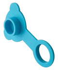 Blue Silicone Bathtub Drain Plug Stopper for Easy Removal, featuring a smooth edge for effortless single-handed use.