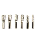 Six Point Hex Socket Kit With H4 Shank For Rusted Fasteners, 2.5mm To 5mm Metric Nut Driver lined up on white background