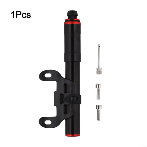 Ultra Lightweight Mini Bike Pump Hits 120 PSI for Road And Mountain E-Bike Tires With Dual Valve Aluminum Alloy Hand Portability Black