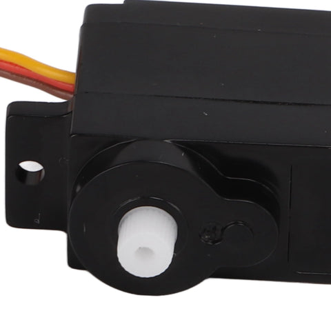 Close-up of Lightning Fast 5G Micro RC Servo Motor For Axial SCX24 showcasing housing and output shaft design.