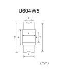 U Shaped Extruder Bearing Set For 3D Printers Beefed Up 4x12x4mm Precision Bearings With Guide Rail Round Wheel Gear And Pulley Fittings High Speed Low Noise Smooth Operation dimension drawing