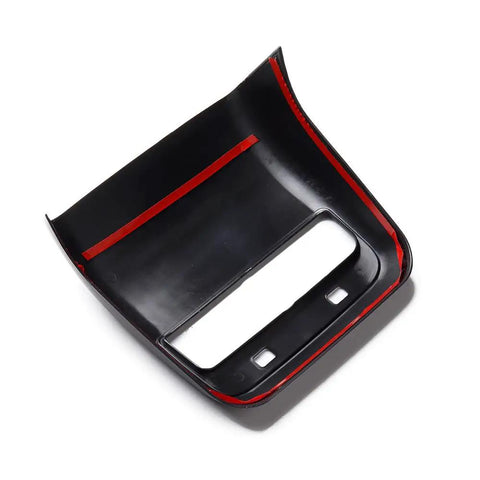 Fresh Matte Black Rear Air Vent Covers Plus Center Console Armrest Wraps For Tesla Model Y And Model 3 detailed view of interior trim piece