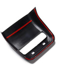 Killer Matte Black Rear Air Vent Protector Fits Tesla Model 3 And Y Center Console Dash Trim Cover with red tape backside.