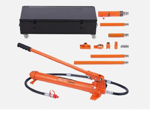 Shop Grade 20 Ton Hydraulic Portable Power Kit With Hand Pump Ram Built Tough As Nails For Real World Frame Body Repair Showcasing Machine Shop Specs And Grease Monkey Standards