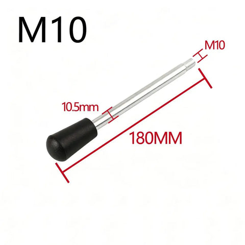 Top Shelf 3 Piece M10 Long Bench Drill Press Handle Bar Set with chrome plated steel and anti-slip grip, 180MM length.
