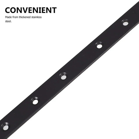 Heavy Duty Stainless Steel Black Flat Angle Brackets For Furniture Repair And Shelf Support