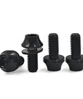 Titanium M5x12mm Bike Bolts With Washers For MTB Water Bottle Cage Hex Screws Set Of 4 Black Lightweight 6Al4V Titanium Alloy