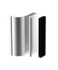 Chrome Glass Sliding Shower Door Pull Handle For 3/16 And 1/4 Inch Thick Glass, Universal Replacement Handle, side view