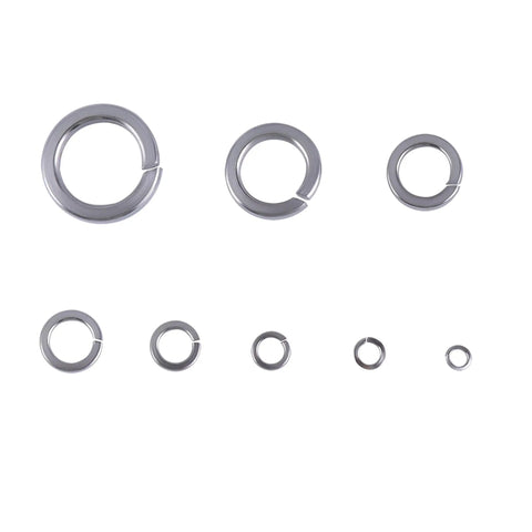 Spring Lock Washer Set 600 Pcs 304 Stainless Steel Assortment Kit Includes M2 M2.5 M3 M4 M5 M6 M8 M10 For Secure Fastening In DIY Furniture Home Improvement And Construction Projects, assorted sizes