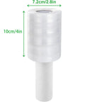 Snag This Gotta Have 6 Roll Stretch Wrap Film Set With Premium 80 Gauge Cling Plastic Measuring 4 Inches By 1000 Feet, roll dimensions shown.