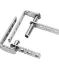 Pivot Door Hinges for Wooden Doors with 360 Degree Rotation Full Circle Swing Hardware Set Includes All Mounting Parts and Stabilizing Shaft