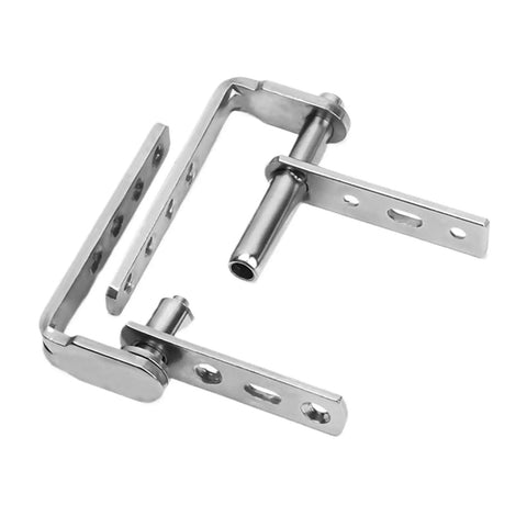 Pivot Door Hinges for Wooden Doors with 360 Degree Rotation Full Circle Swing Hardware Set Includes All Mounting Parts and Stabilizing Shaft
