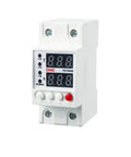 Smart Circuit Breaker With Overvoltage And Undervoltage Protection, Adjustable 80-210V Low Cutoff, DIN rail mounted compact unit