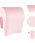 Light Pink Neck Support Memory Foam Pillow For Office Chair And Desk All Day Comfort, Adjustable Slow Return Headrest Cushion