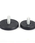 Adjustable Furniture Leveling Feet With M8 Threads Screw On Glide Base in 40mm and 50mm Diameter, Side View