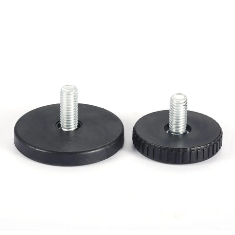 Adjustable Furniture Leveling Feet With M8 Threads Screw On Glide Base in 40mm and 50mm Diameter, Side View